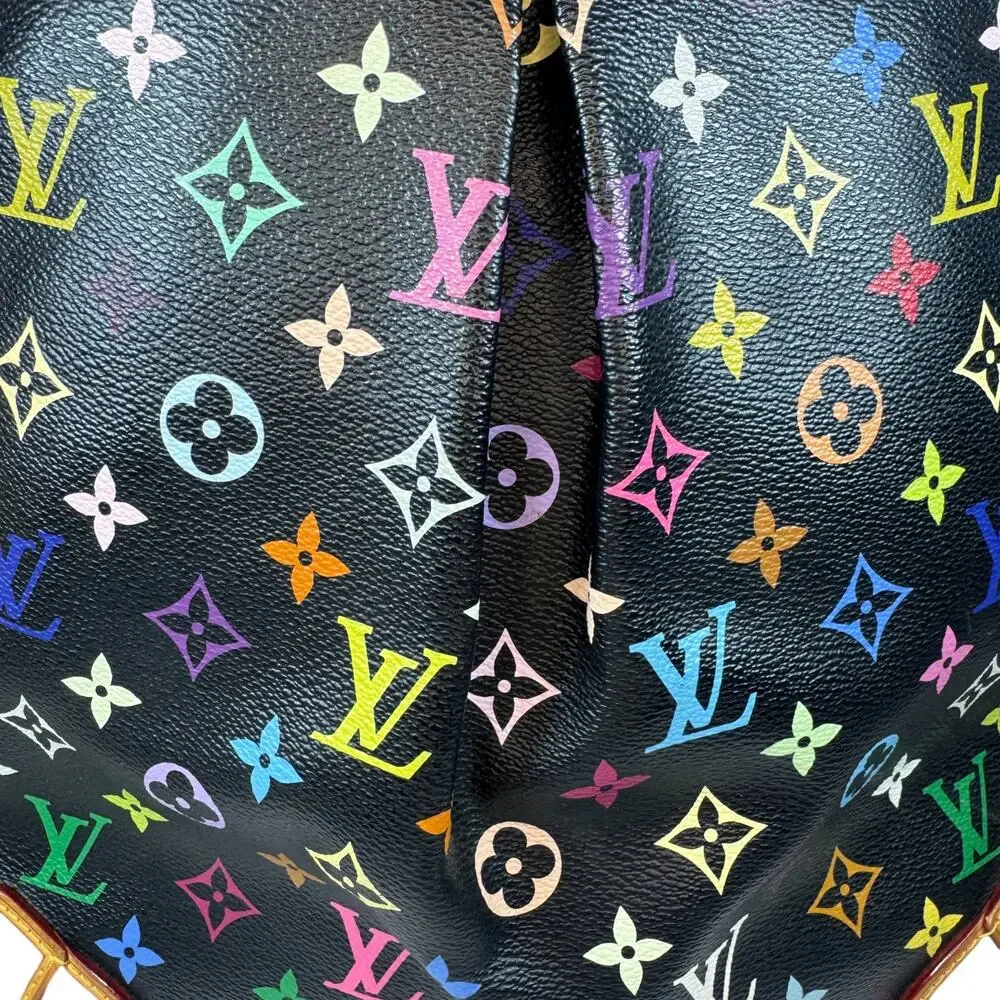 Louis Vuitton Murakami Sharleen Bag MM Multicolor Monogram tote Vintage Noir LV - Picture 8 of 15